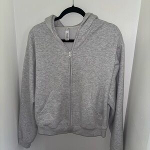 SKIMS light heather gray Zip up Hoodie